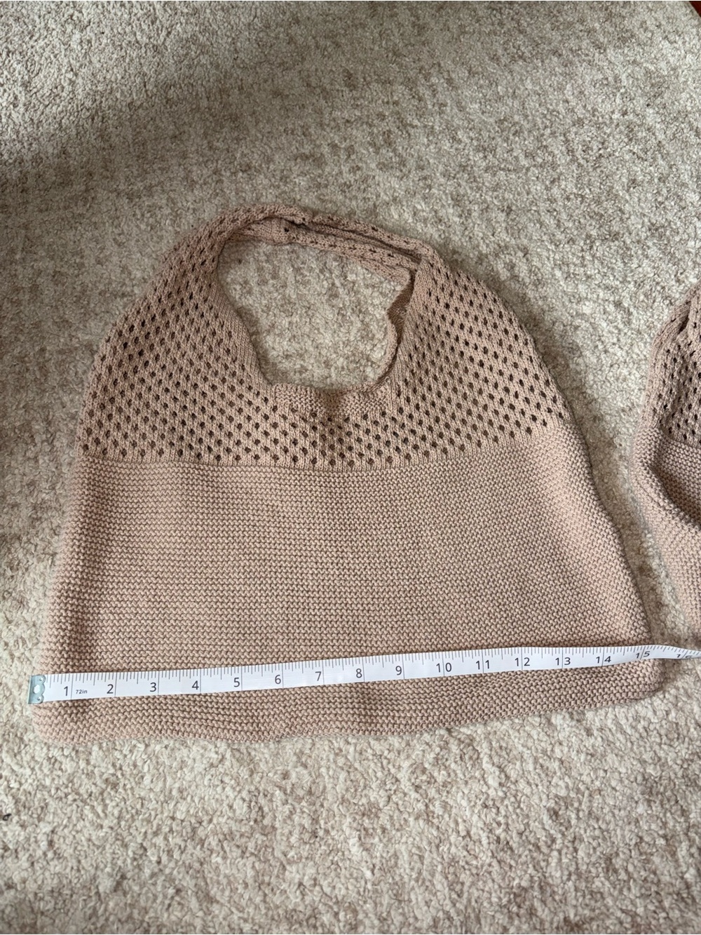 Beige Crochet Tote Bag - Pair - Picture 2 of 5